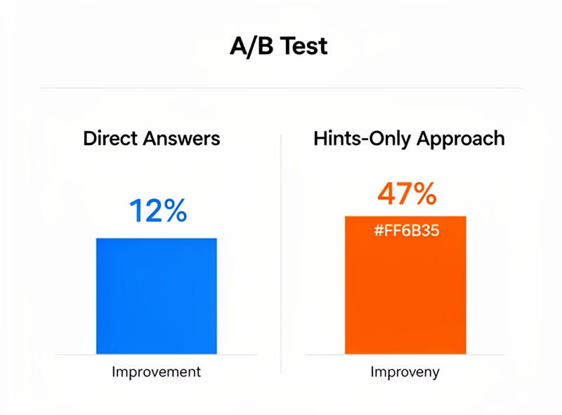 A/B Test Results: Hints-Only vs Direct Answers